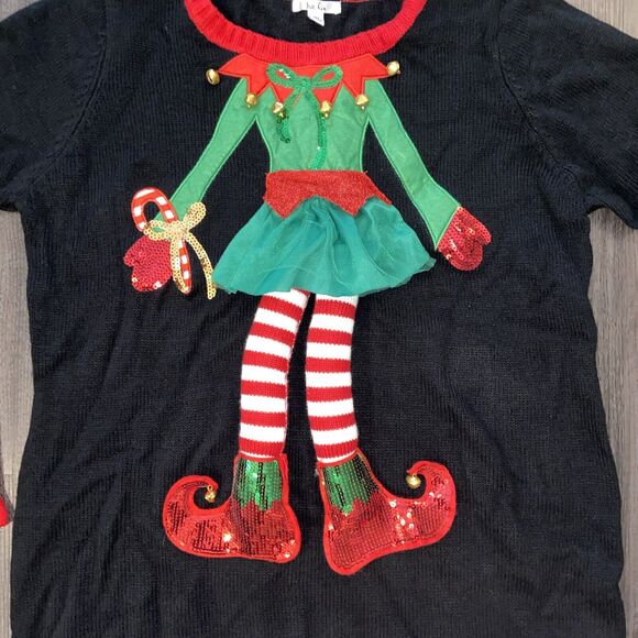 KELA ELF UGLY LONG CHRISTMAS SWEATER UNISEX X-LARGE - Picture 3 of 14